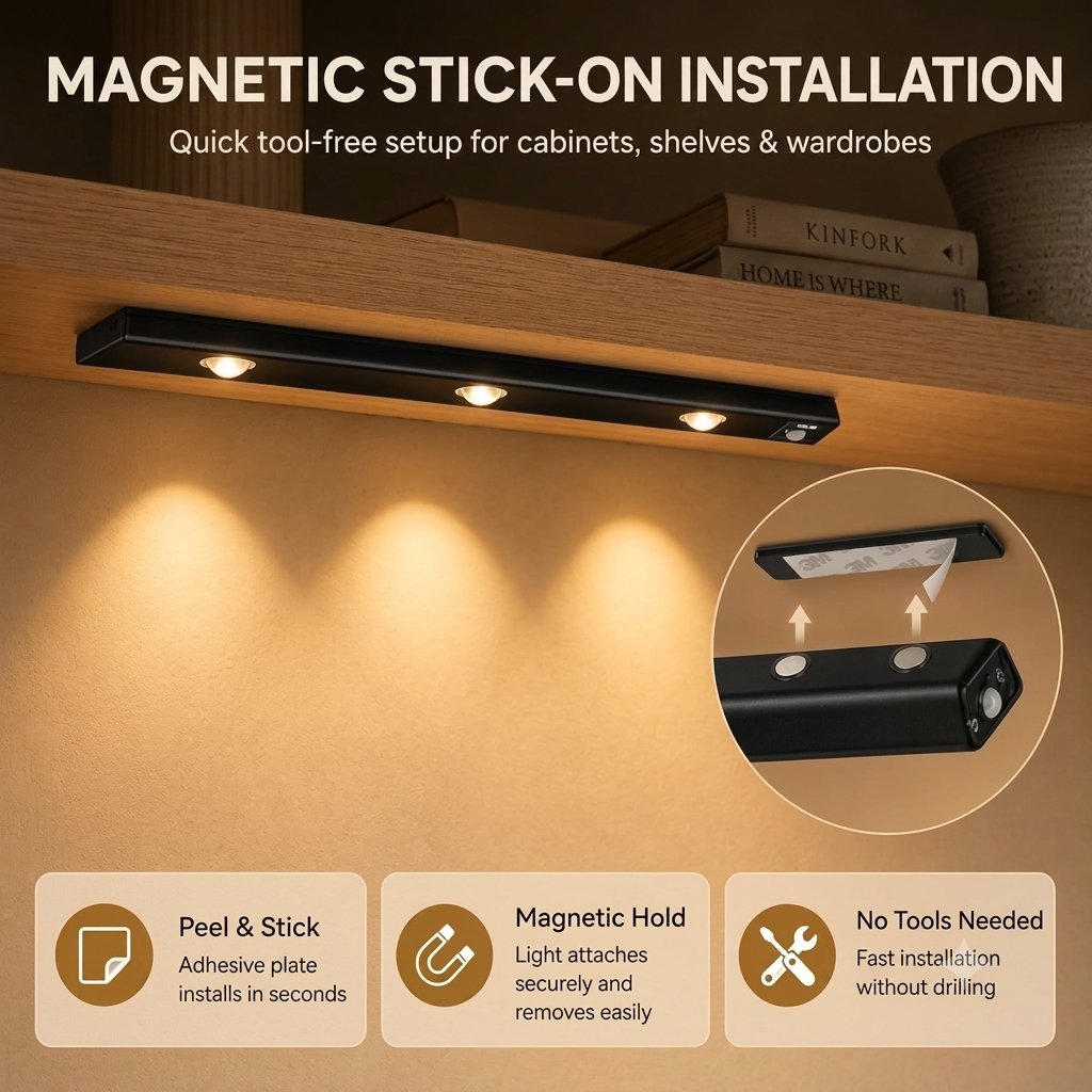 GlowStrip Motion Bar – Smart Light for Cabinets, Shelves & Beyond