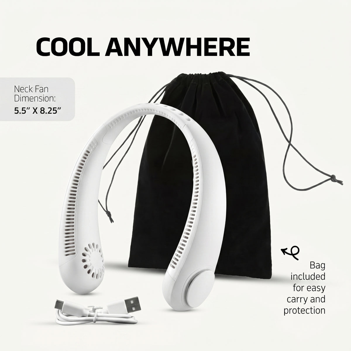 Drovaa Neck Fan-Hands-Free Cooling Anywhere